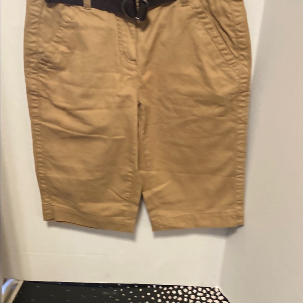 Ruff Hewn Tan Bermuda Shorts Classic Cotton Twill